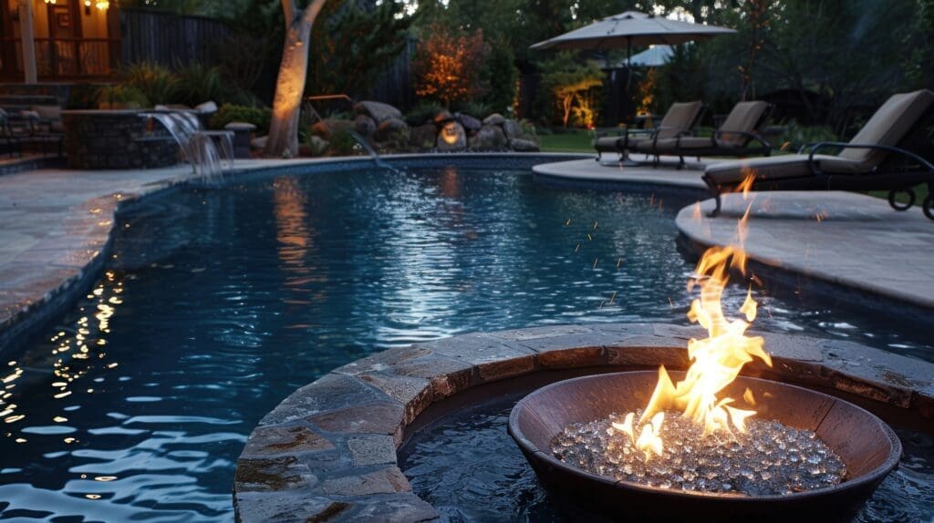 Elemental Balance: The Fire and Water Symphony Swimming Pool Design