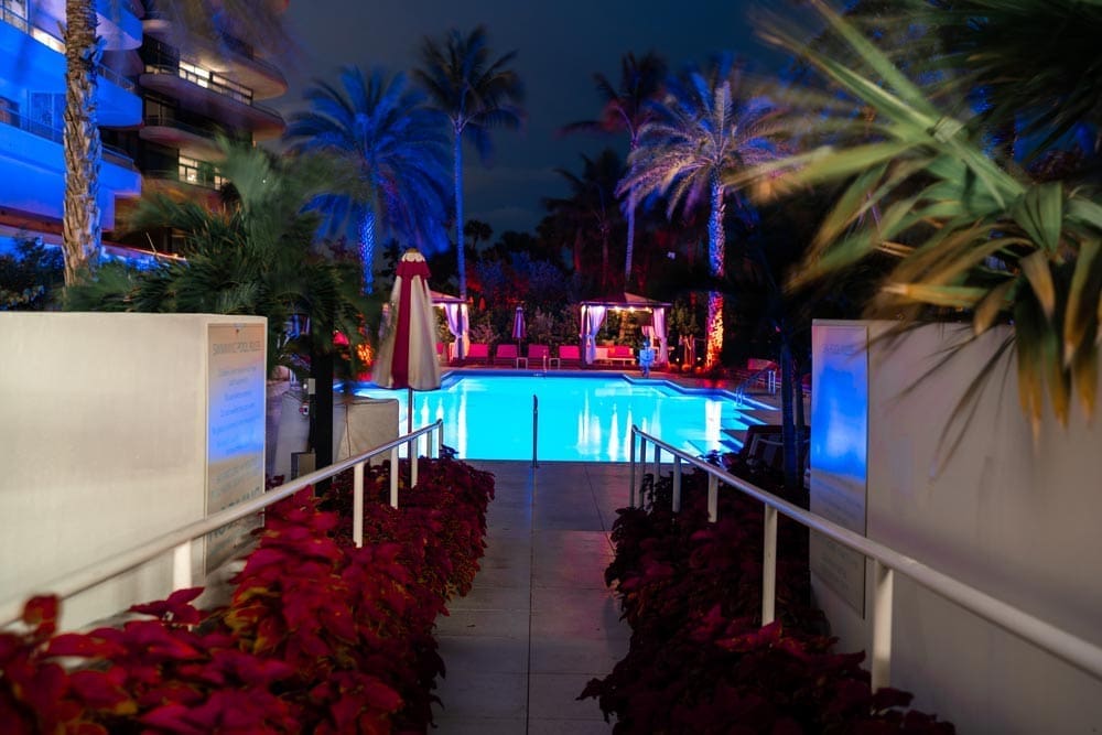 Faena Swimming Pool at Night