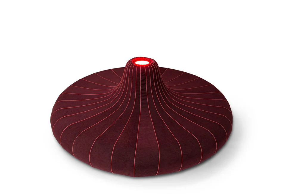 Red Fabric Sofa O VULCANO - Semprini for Giovannetti. Photo by DesignItaly.com