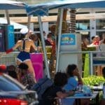 Photograph of the renowned bar and hotel, Clevelander South Beach.