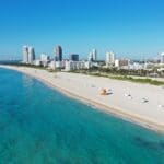 Stunning aerial view of Lummus Park Beach and South Beach