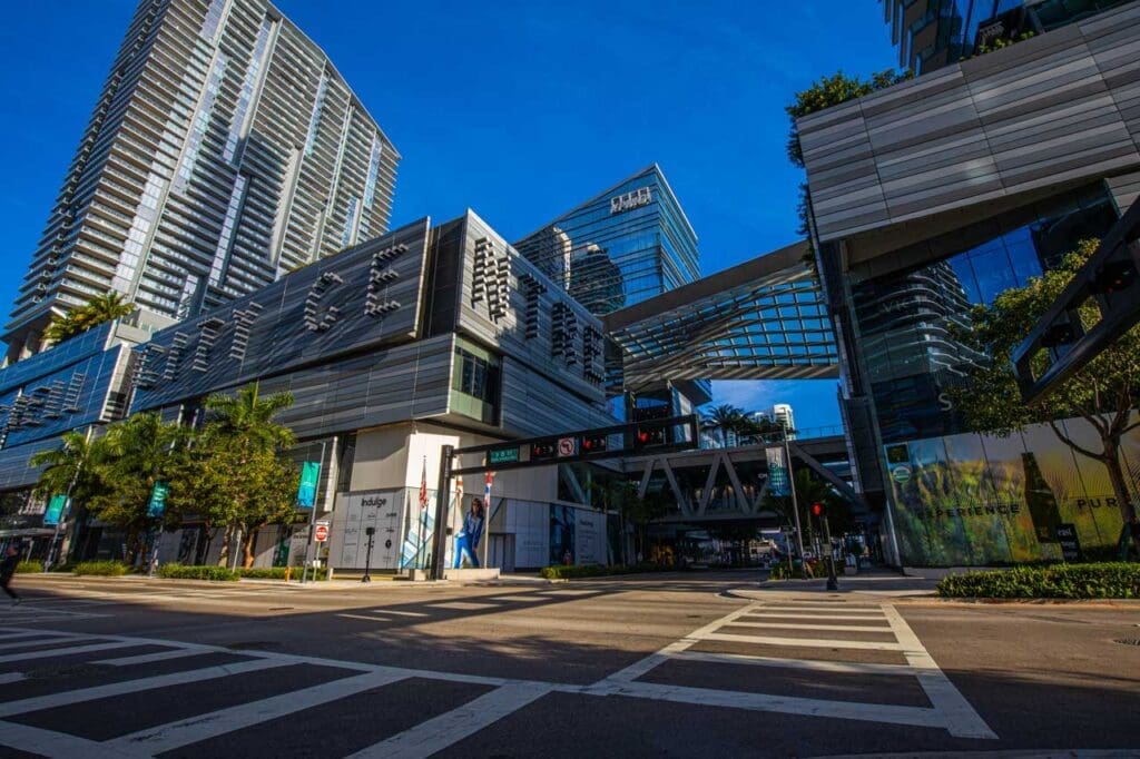 Outside Brickell City Centre on a beautiful sunny day. Photo by Olga V Kulakova / Shutterstock