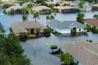 Image of Hurricane Debby Flooding Homes and Cars in Laurel Meadows Community, Sarasota, Florida