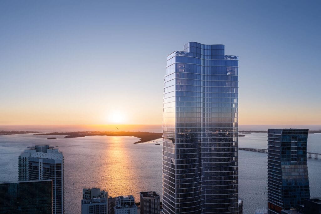 Facade of The Residences at 1428 Brickell