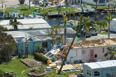 Hurricane wreaks havoc on homes in Florida neighborhood, highlighting the severe impact of natural disasters