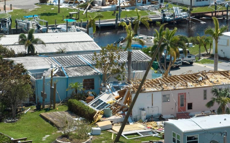 Hurricane wreaks havoc on homes in Florida neighborhood, highlighting the severe impact of natural disasters