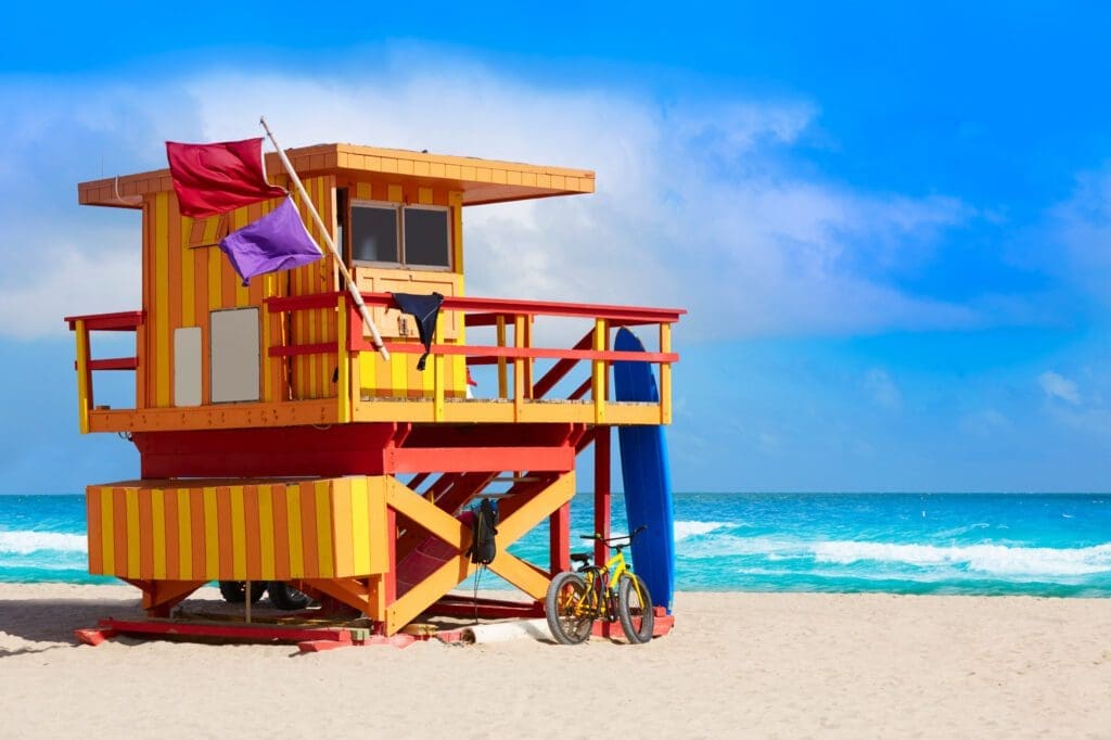 Miami beach lifeguard tower