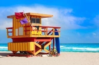 Miami beach lifeguard tower
