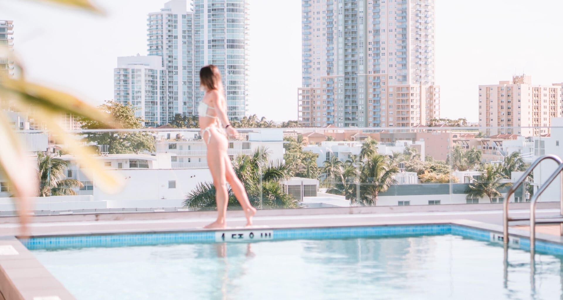 Rooftop Pool at Urbanica Fifth Hotel with Miami Beach Skyline as a Stunning Backdrop