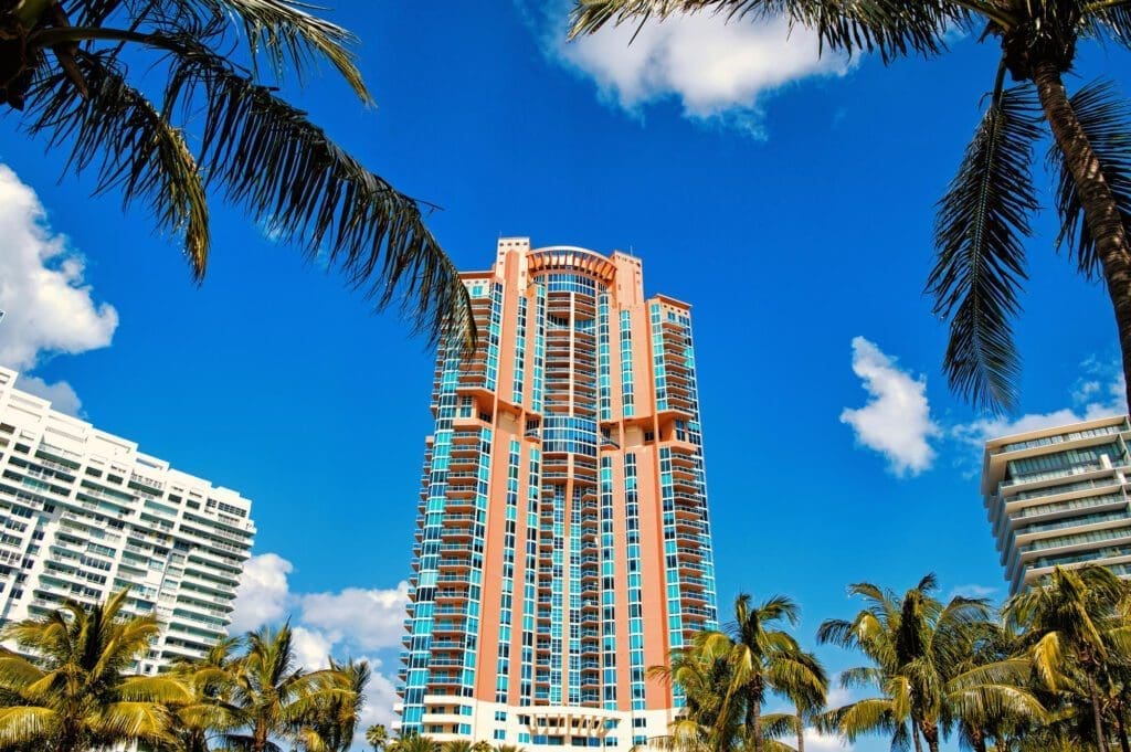 Skyscrapers in the South of Fifth area of South Beach