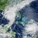 View of an approaching storm over Florida, USA, as seen from space