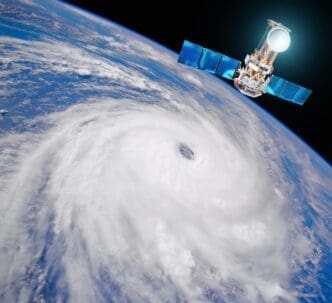 A view of a hurricane taken from space