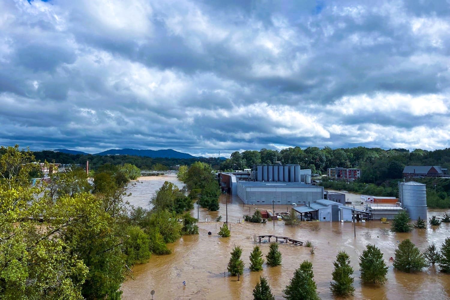 Asheville, North Carolina, experienced flooding. Photo credit NBC News