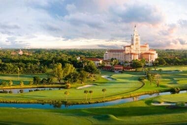 Biltmore Hotel Coral Gables: A Stunning Exterior with Views of the Biltmore Golf Course