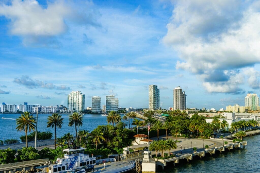 Cruise Line Perspective of Miami