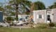 Destroyed by hurricane suburban houses in Florida