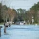 Flooding in residential streets in Florida