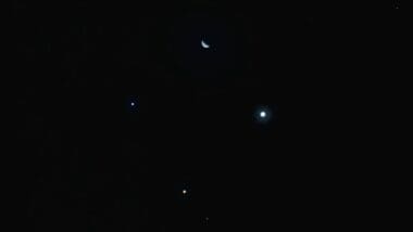 Moon, Jupiter, Mars Aligment