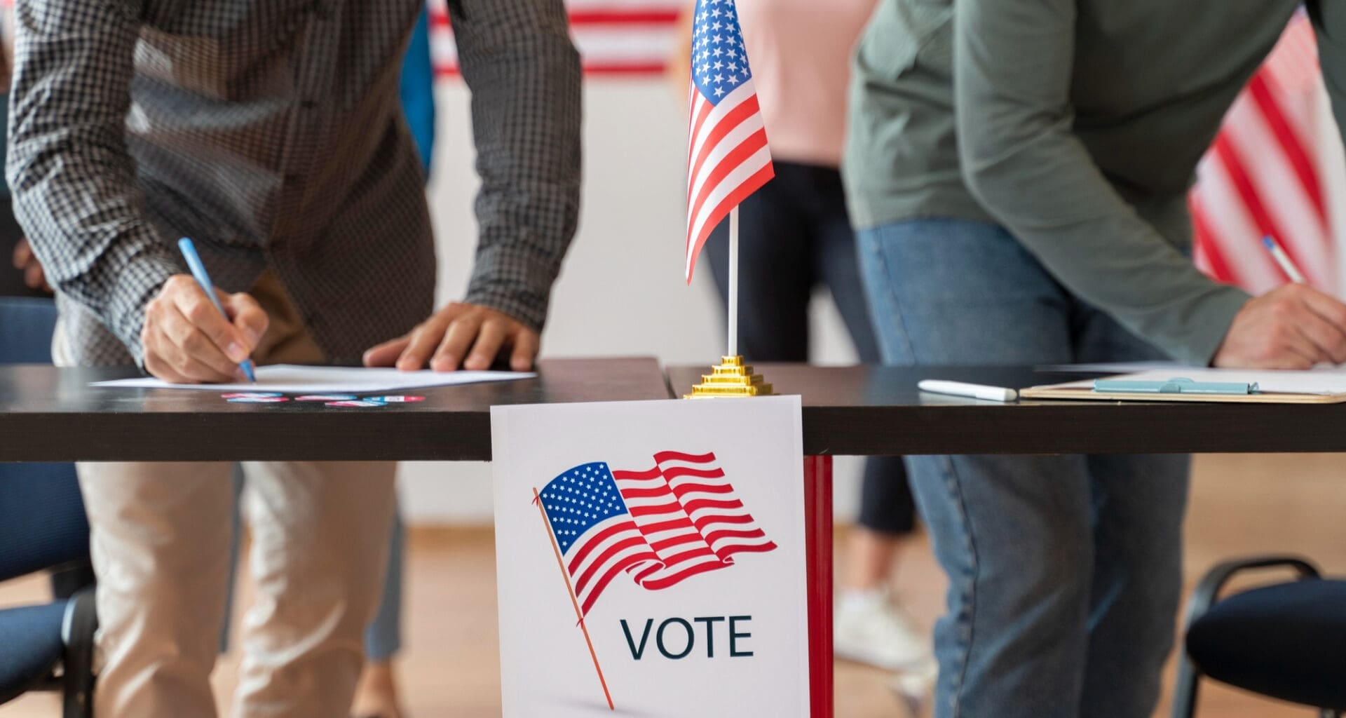 People registering to vote in the united states