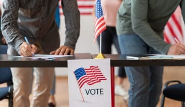 People registering to vote in the united states