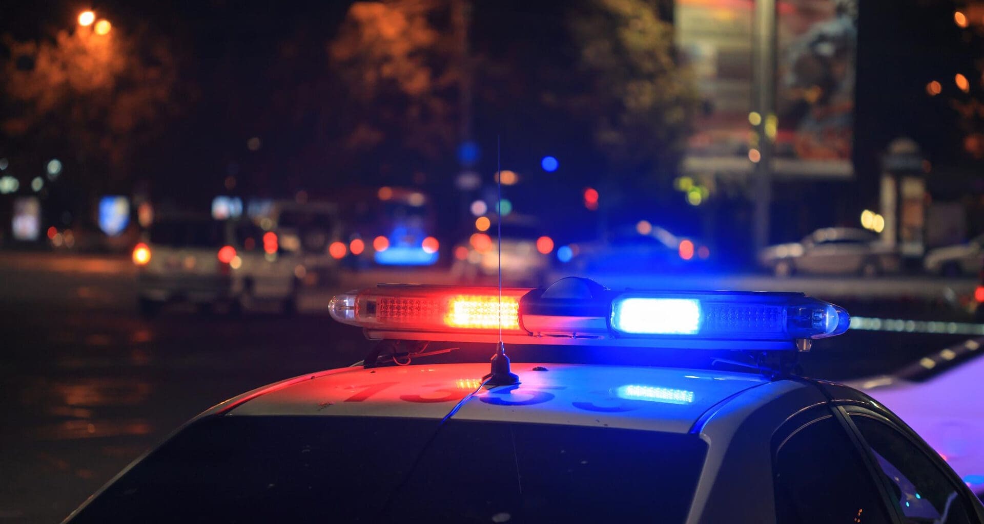 Police car at night in Fort Lauderdale