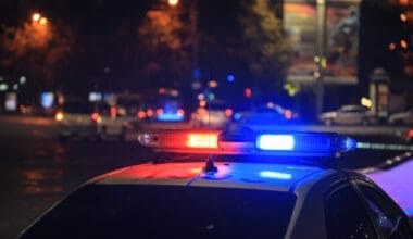 Police car at night in Fort Lauderdale