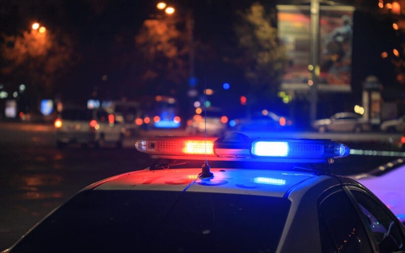 Police car at night in Fort Lauderdale