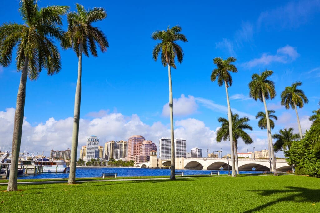 Royal Park Bridge Framed by the Palm Beach Skyline