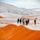 Sahara snow. Photo by CNN