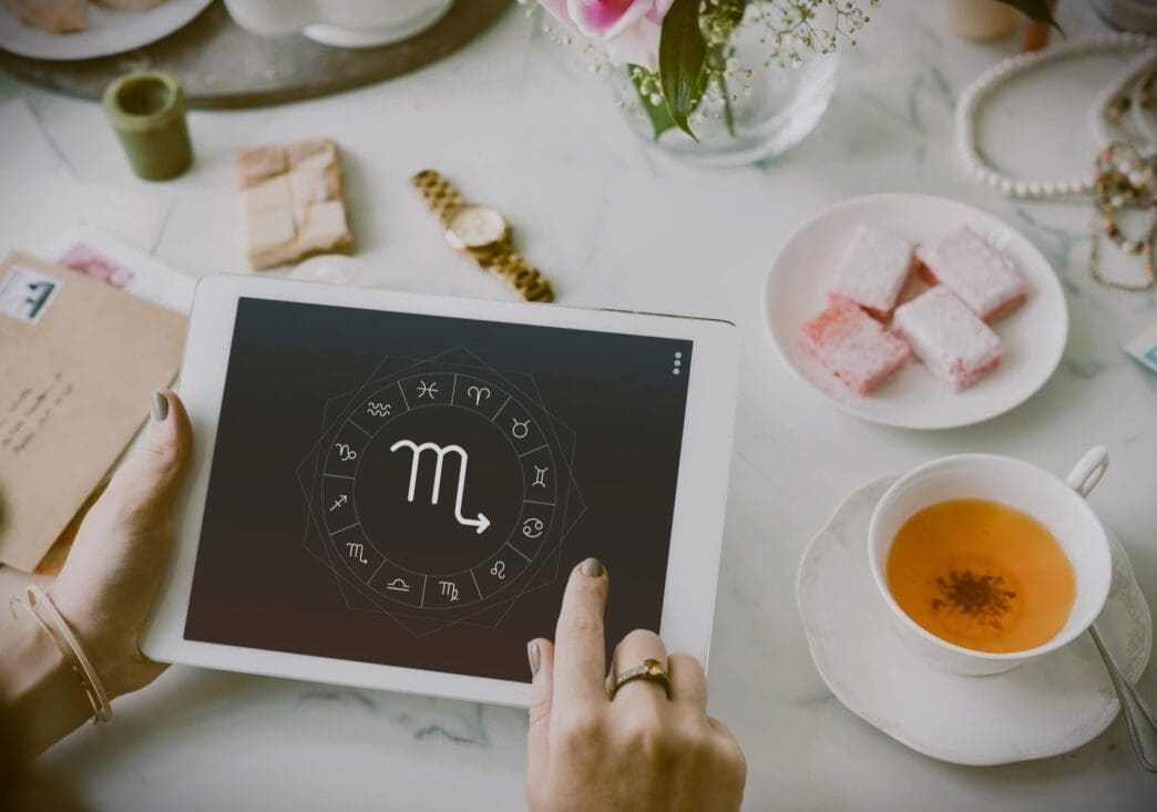 Scorpio Zodiac, Graphic Symbol and Horoscope Design Concept