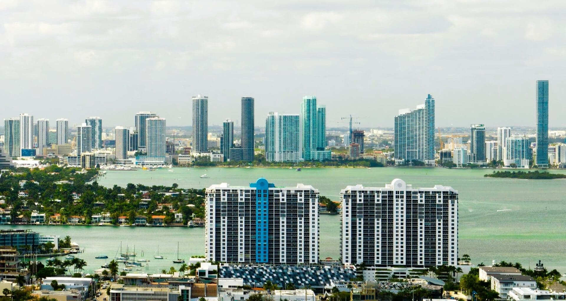 Urban landscape of Downtown Miami Skyline