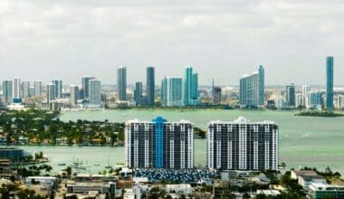 Urban landscape of Downtown Miami Skyline