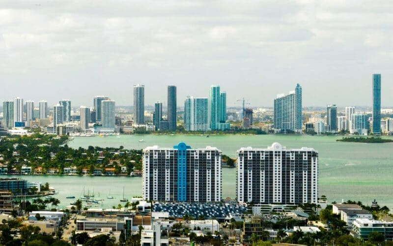 Urban landscape of Downtown Miami Skyline