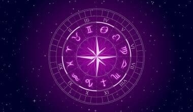 Zodiac wheel on a space background