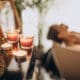 A woman enjoying a bubble bath at a luxurious spa in South Florida