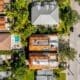 Aerial drone shot of a residential community in South Florida