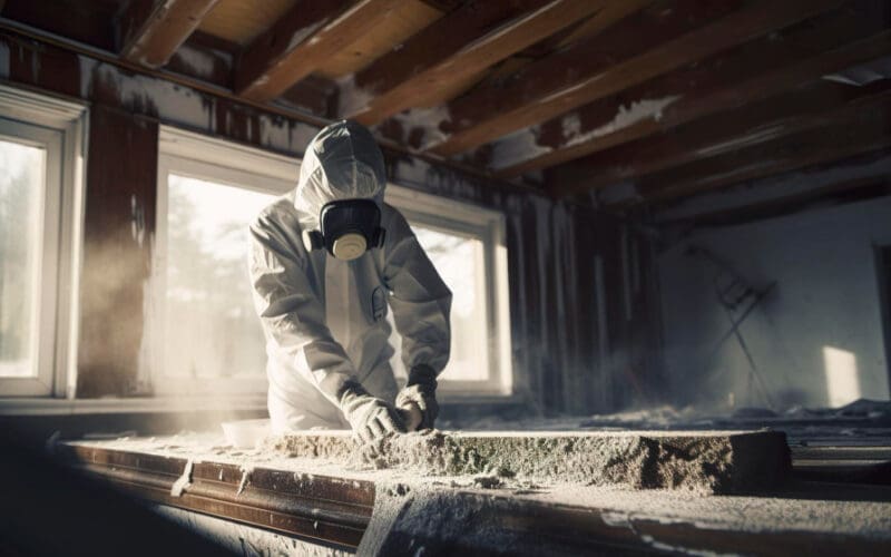 An image depicting an asbestos inspection