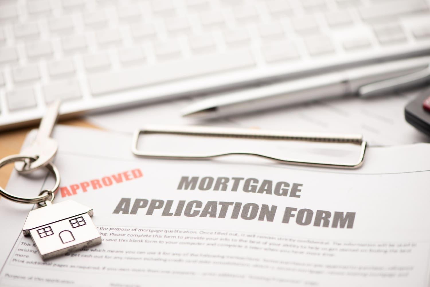 Approved mortgage loan agreement application