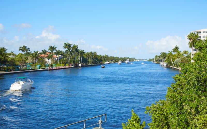 Channel at Delray Beach and Gulf Stream, Florida