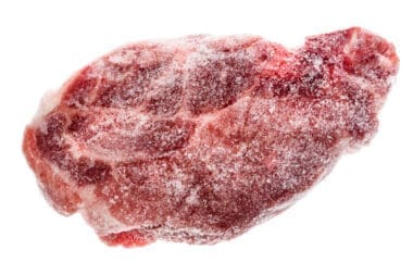 Close-up of frozen meat
