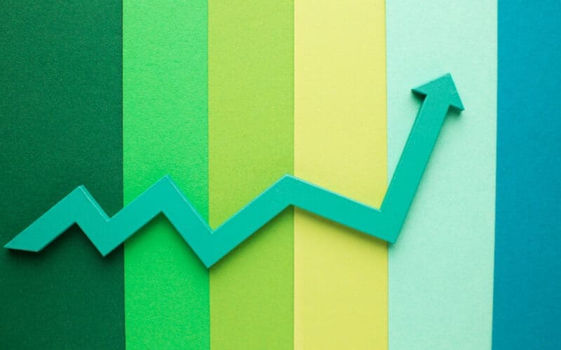 Color chart representation of economic growth indicators