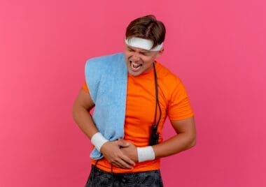 Depiction of a man exercising while dealing with Ulcerative Colitis
