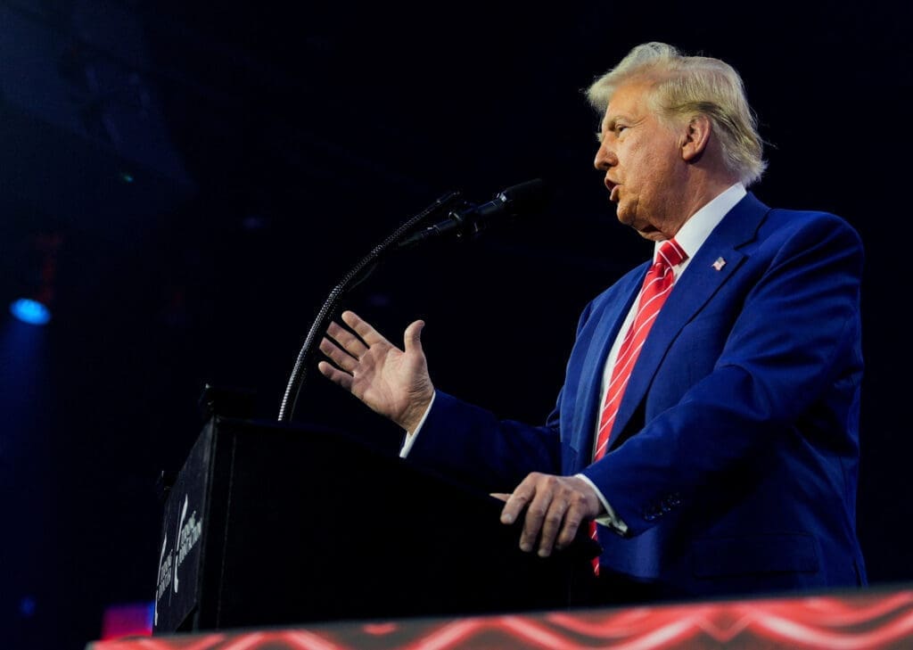 U.S. President-elect Trump attends a Turning Point USA event in Phoenix, Arizona