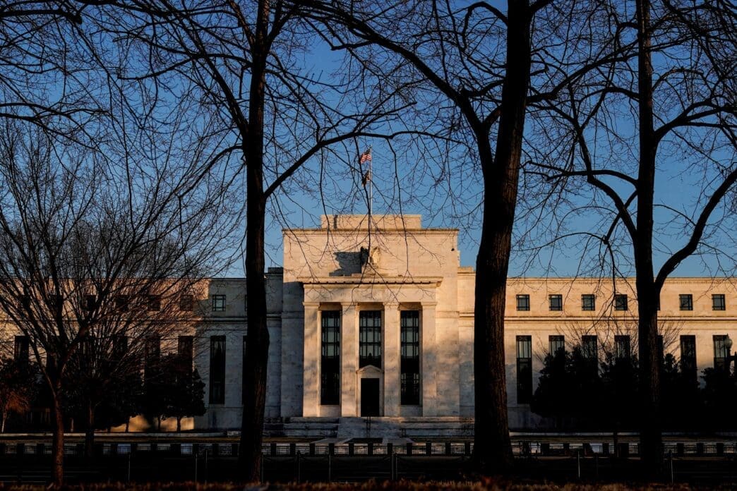 The Federal Reserve building is seen in Washington, DC