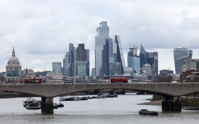City of London financial district seen in London