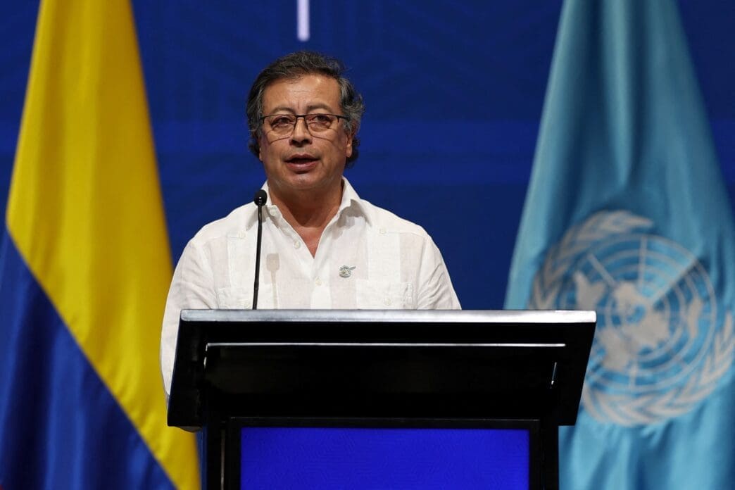 Colombian President Gustavo Petro attends the opening of the 16th United Nations Biodiversity Summit in Cali