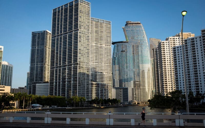 A view of the Brickell neighborhood, known as the financial district, in Miami