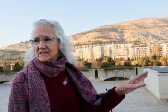 Debra Tice, mother of journalist Austin Tice who disappeared while reporting in Syria in 2012, speaks after an interview with Reuters in Damascus
