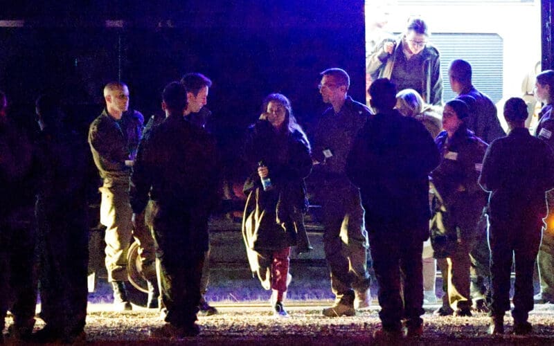 Hostages released as part of a ceasefire deal in Gaza between Hamas and Israel