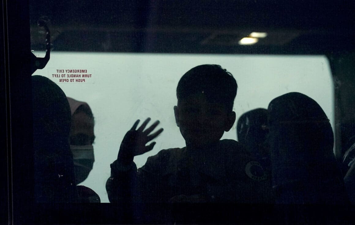 Afghan refugees arrive at Dulles Airport in Virginia